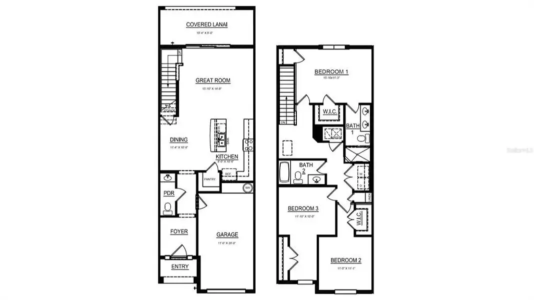 2D floor plan layout of this home in , Wesley Chapel, FL (Image 4).