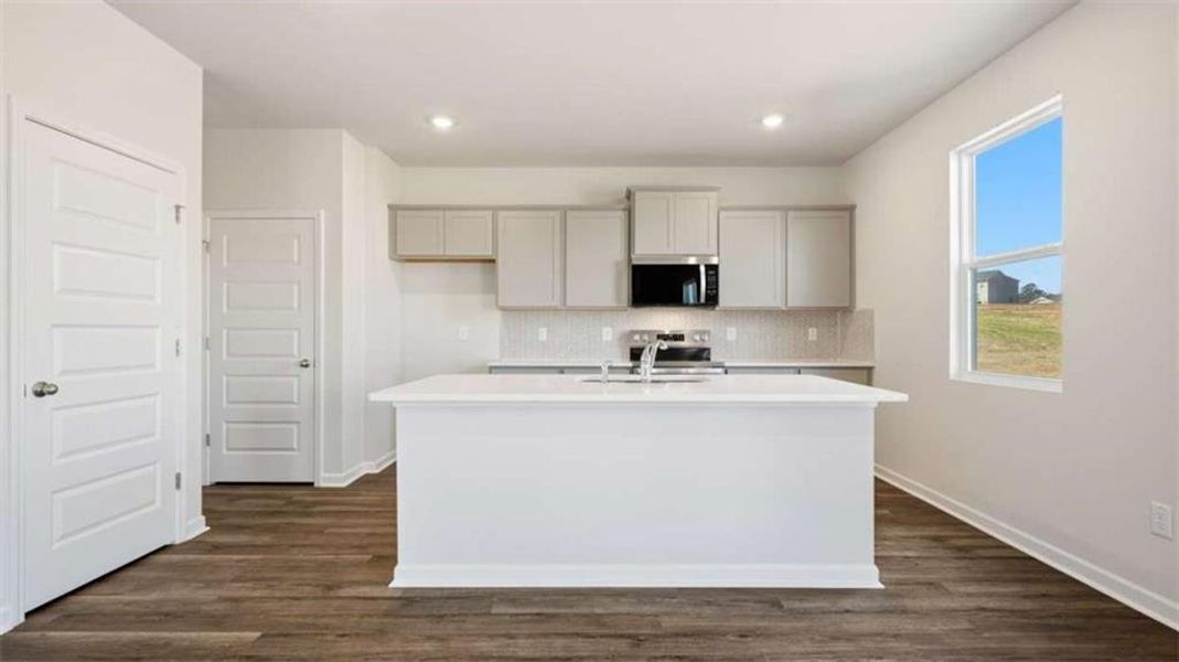 Furnished interior view inside a new home in Poplar Preserve, Newnan (Image 3). Furnished interior view inside a new home in Poplar Preserve, Newnan (Image 3).