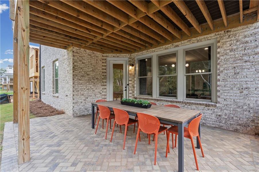 Exterior details and patio area of a home in Laurel View, Suwanee (Image 31).
