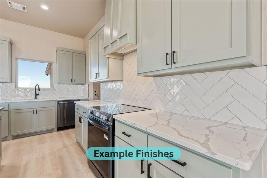 Furnished interior view inside a new home in , Canyon (Image 11).