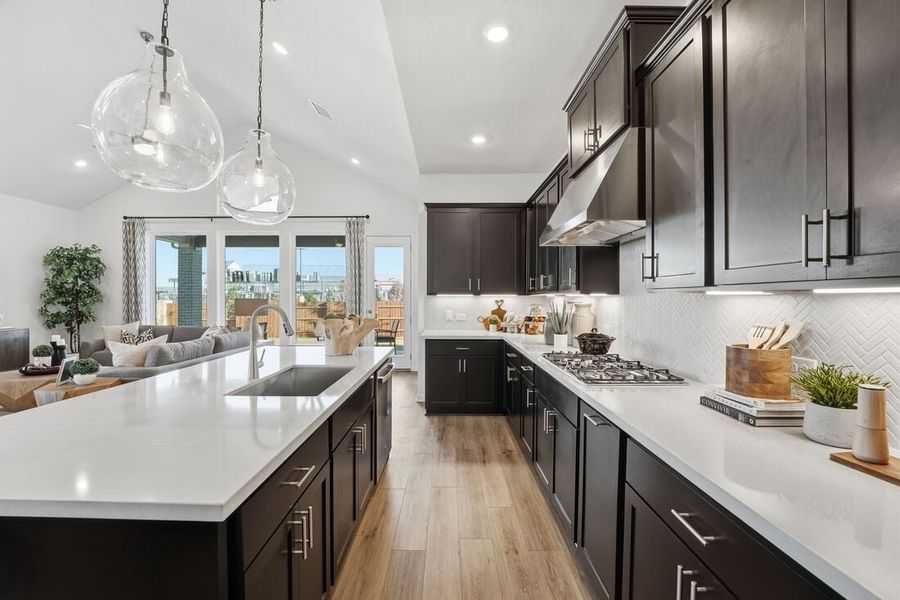Representative furnished interior of a home built from the Burnet by Taylor Morrison in Village Grove, Dripping Springs (Image 5).