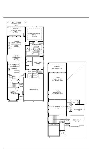 2D floor plan layout of this home in Harvest Green 45', Richmond, TX (Image 4). 2D floor plan layout of this home in Harvest Green 45', Richmond, TX (Image 4).