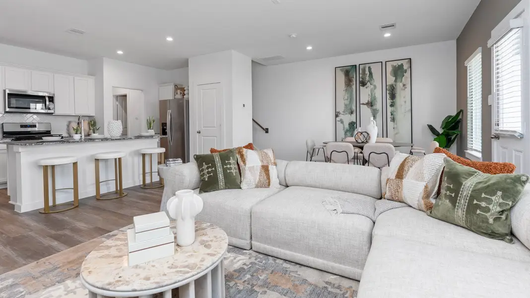 Representative furnished interior of a home built from the BOXWOOD by D.R. Horton in Legacy Village, Houston (Image 13).