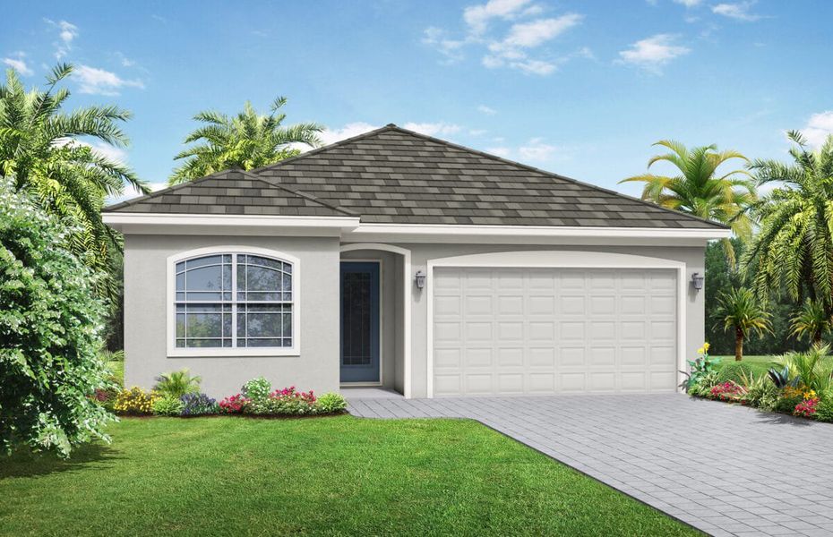 Representative exterior photo of a completed home built from the Antigua by Medallion Home in The Willows, Parrish, FL (Image 7). Representative exterior photo of a completed home built from the Antigua by Medallion Home in The Willows, Parrish, FL (Image 7).
