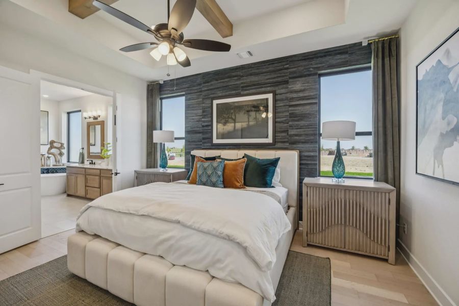 Furnished interior view inside a new home in The Grove Frisco, Frisco (Image 4). Furnished interior view inside a new home in The Grove Frisco, Frisco (Image 4).