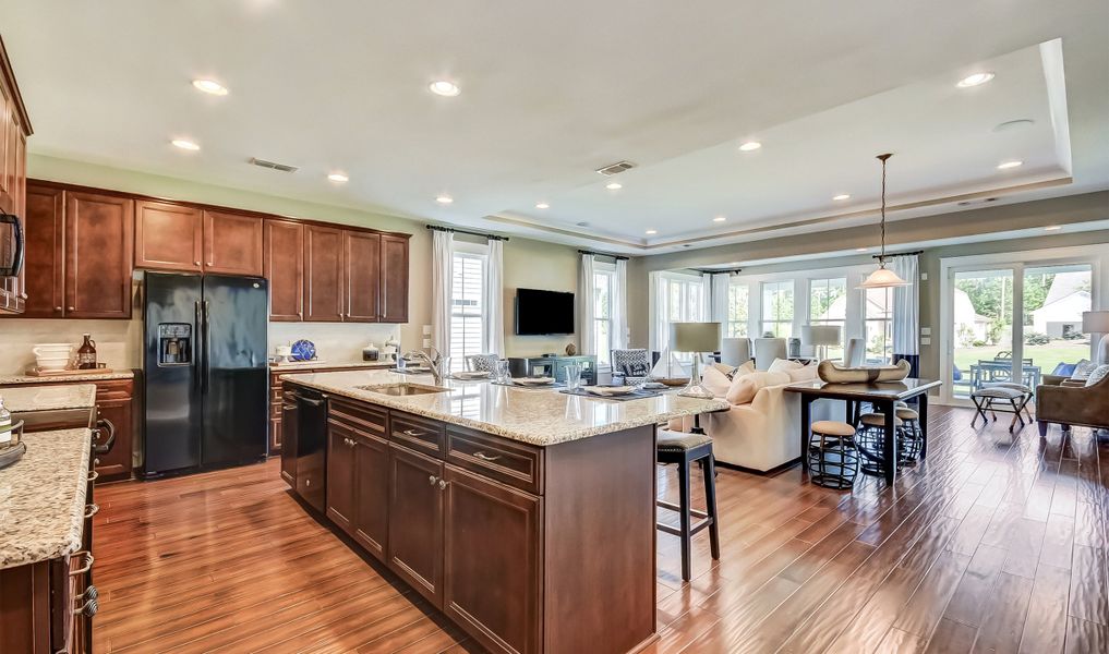 Kitchen overlooking great room