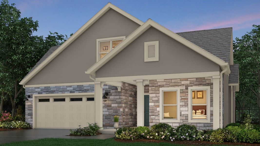 Representative exterior photo of a completed home built from the Portico by Epcon Communities in The Courtyards at Lupton Village, Fort Lupton, CO (Image 1). Representative exterior photo of a completed home built from the Portico by Epcon Communities in The Courtyards at Lupton Village, Fort Lupton, CO (Image 1).