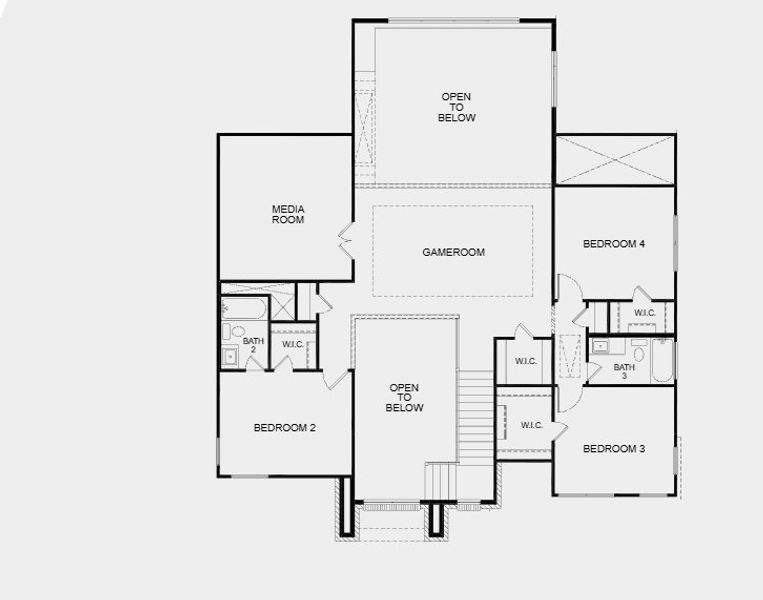 2D floor plan layout for the Regatta by Taylor Morrison in Ryehill, Rosenberg, TX (Image 6).