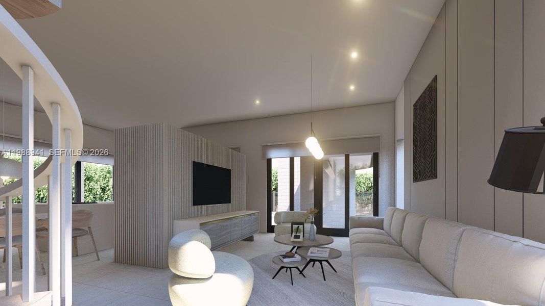 Furnished interior view inside a new home in , Dania Beach (Image 8).