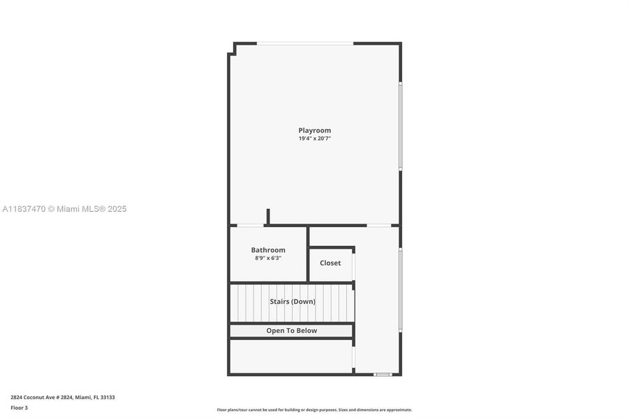 2D floor plan layout of this home in , Miami, FL (Image 3). 2D floor plan layout of this home in , Miami, FL (Image 3).