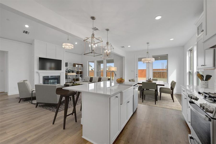 Furnished interior view inside a new home in Kreymer at the Park, Wylie (Image 29).