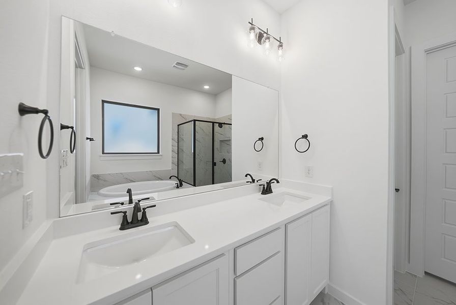 Furnished interior view inside a new home in Light Farms Brenham - 40' Lots, Celina (Image 11).