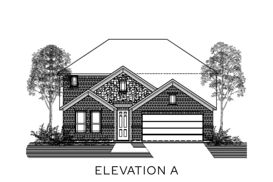 Representative rendering of the exterior for the The Cambridge by Lillian Custom Homes (Image 3).