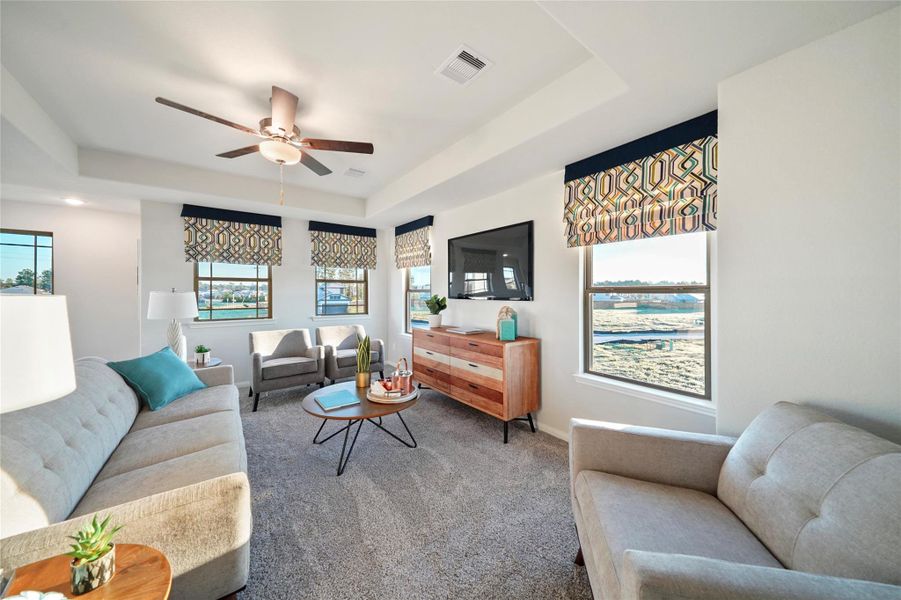 Furnished interior view inside a new home in Granger Pines, Conroe (Image 15).
