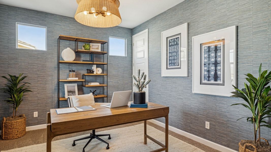 Representative furnished interior of a home built from the Yellowstone by D.R. Horton in Westpark, Buckeye (Image 8).