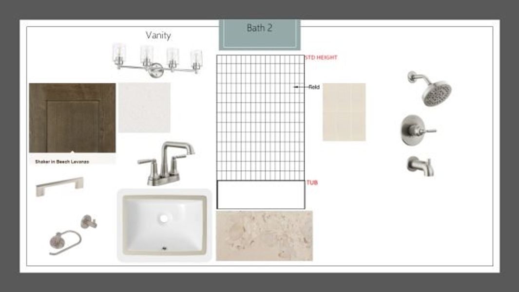 Sample of building materials used in homes in Rio Vista at Kelly Ranch, Aledo (Image 27).