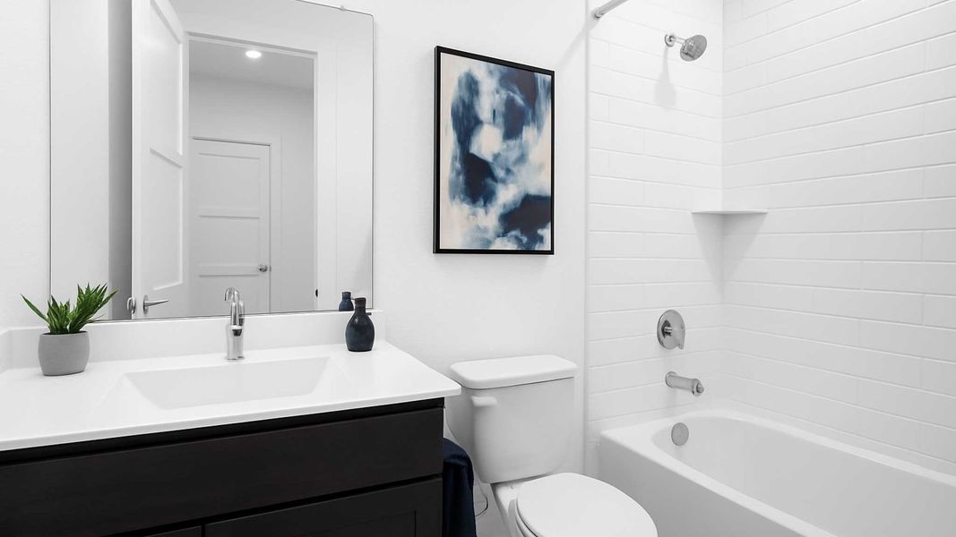 Furnished interior view inside a new home in Hills of Westlake, Conroe (Image 12).