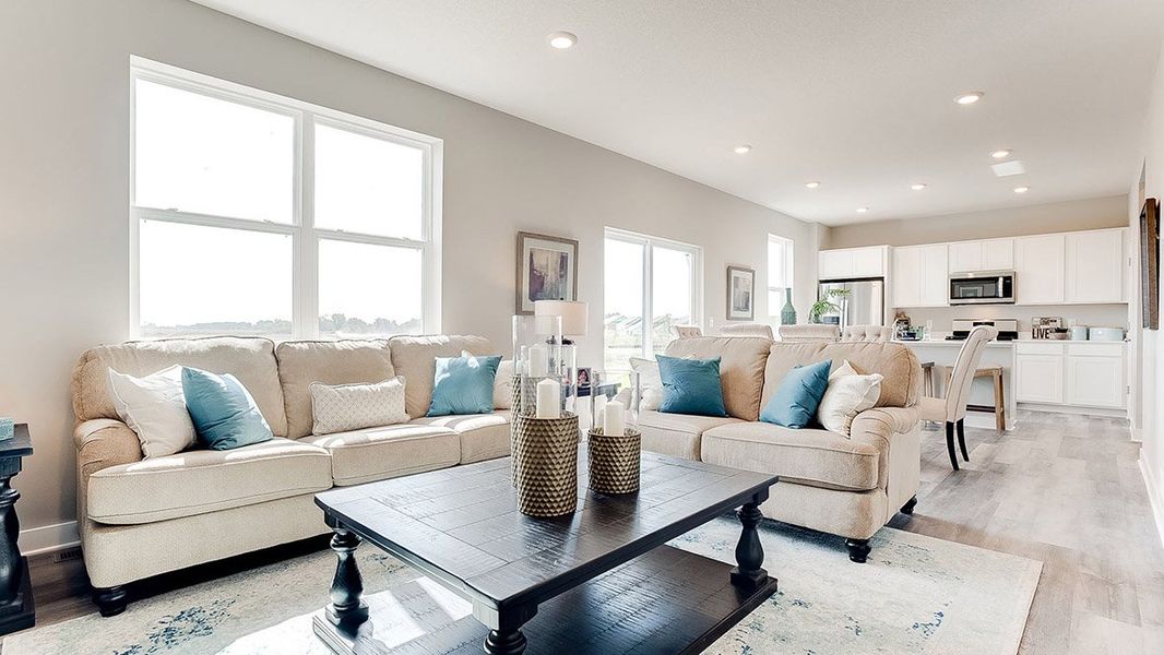 Representative furnished interior of a home built from the The Sienna by D.R. Horton in Thornton Townes, Raleigh (Image 7).