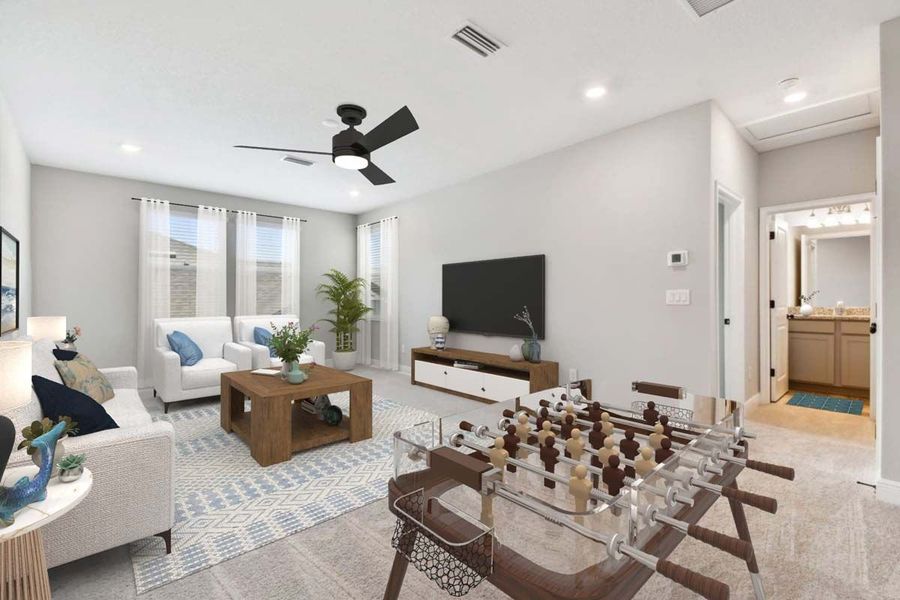 Furnished interior view inside a new home in Fairway Pointe - 55+ Villa Community, Sun City Center (Image 16).