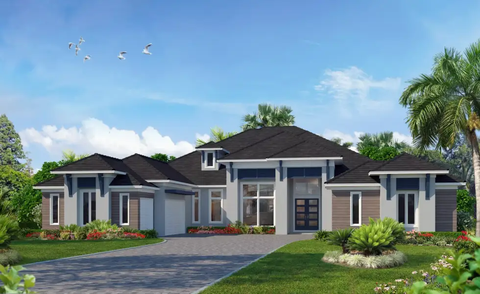 Representative exterior photo of a completed home built from the Marseille by ICI Homes in IronCrest, Ocala, FL (Image 1). Representative exterior photo of a completed home built from the Marseille by ICI Homes in IronCrest, Ocala, FL (Image 1).