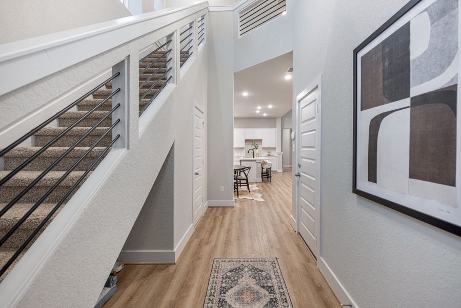 Furnished interior view inside a new home in Stillwater Ranch, San Antonio (Image 9). Furnished interior view inside a new home in Stillwater Ranch, San Antonio (Image 9).