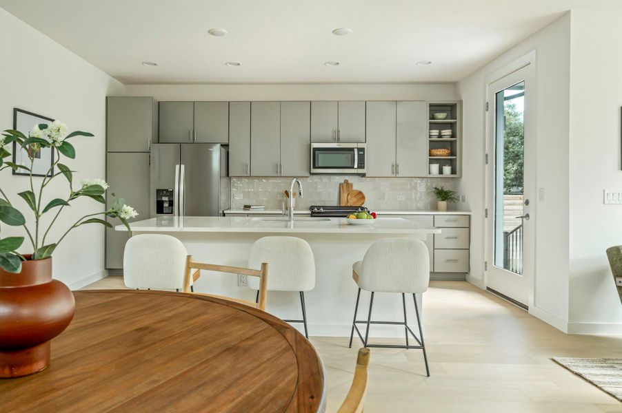 Furnished interior view inside a new home in , Austin (Image 13). Furnished interior view inside a new home in , Austin (Image 13).