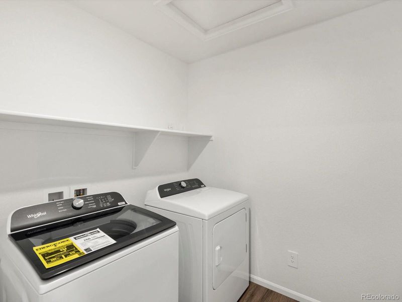 Washer and Dryer Included.