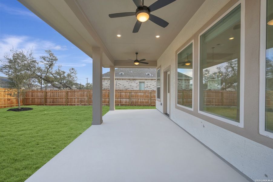 Exterior details and patio area of a home in Davis Ranch 60', San Antonio (Image 21). Exterior details and patio area of a home in Davis Ranch 60', San Antonio (Image 21).