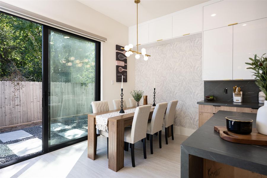 Furnished interior view inside a new home in , Stafford (Image 38).