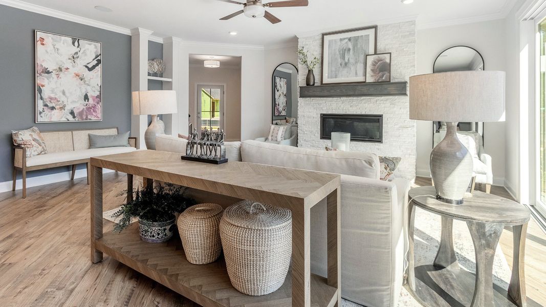 Furnished interior view inside a new home in Lakeside at Millican Reserve, College Station (Image 19). Furnished interior view inside a new home in Lakeside at Millican Reserve, College Station (Image 19).