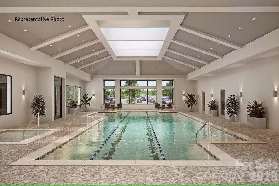 Luxurious indoor heated lap pool and spa Luxurious indoor heated lap pool and spa