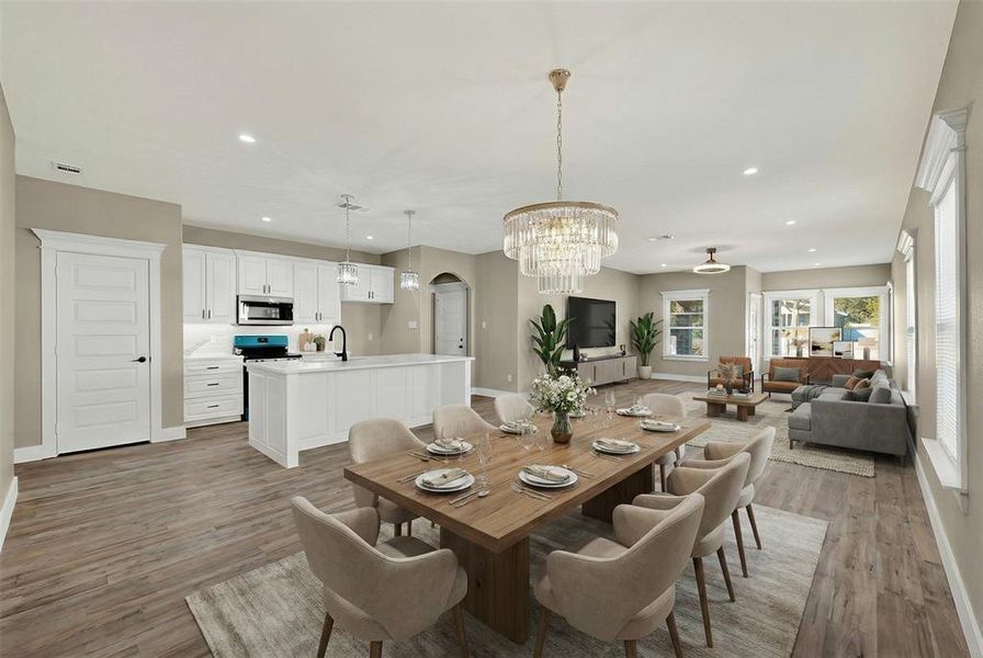 Furnished interior view inside a new home in , Terrell (Image 4).