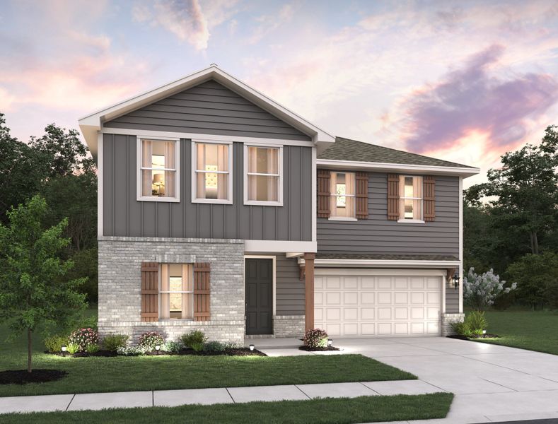 Representative exterior photo of a completed home built from the Alexis by Ashton Woods in Nopal Valley, San Antonio, TX (Image 18).