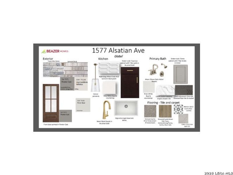 Sample of building materials used in homes in Veranda, San Antonio (Image 3).
