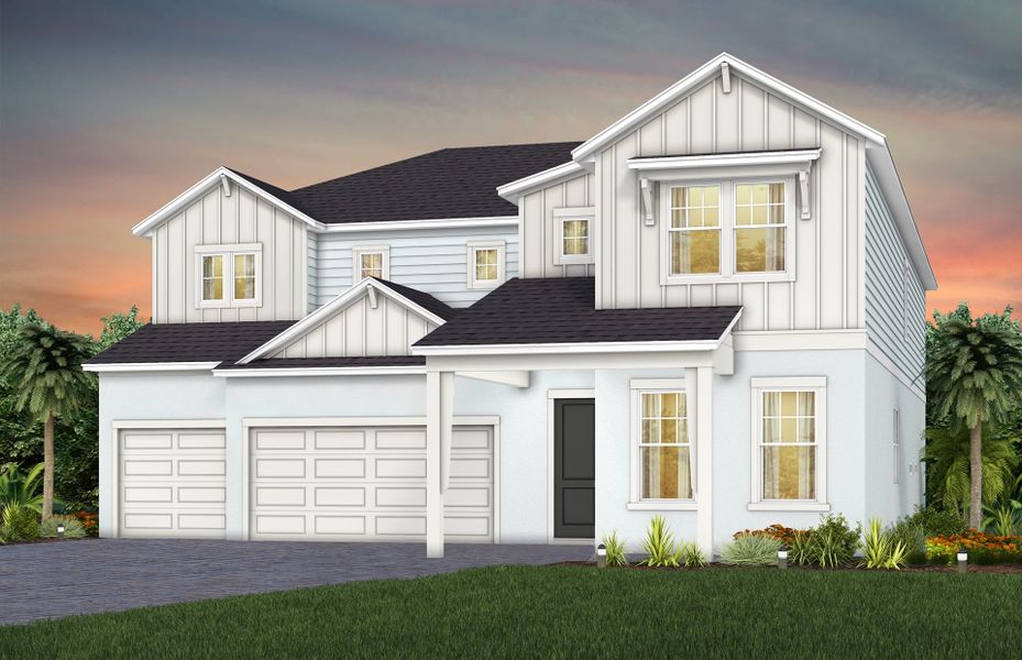 Representative exterior photo of a completed home built from the Roseland by Pulte Homes in Parkside Trails, Clermont, FL (Image 21).