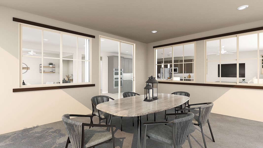 Representative furnished interior of a home built from the Viridian Plan 4004 by Tri Pointe Homes in Waterston Central, Gilbert (Image 29).