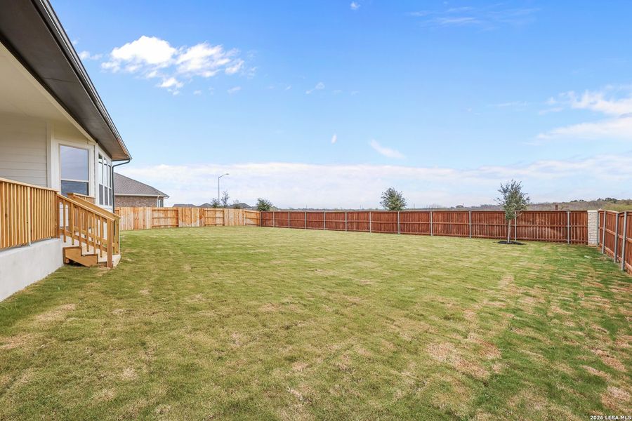 Exterior details and patio area of a home in Homestead 75', Schertz (Image 4). Exterior details and patio area of a home in Homestead 75', Schertz (Image 4).