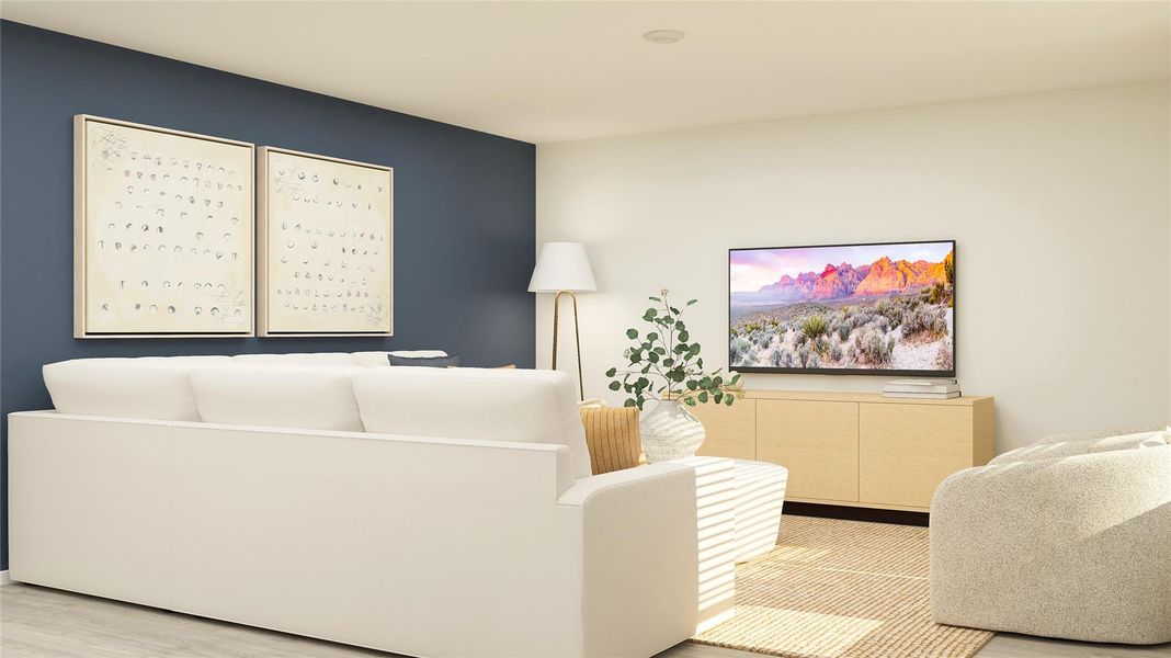 Furnished interior view inside a new home in River Bridge Ranch, San Marcos (Image 37).