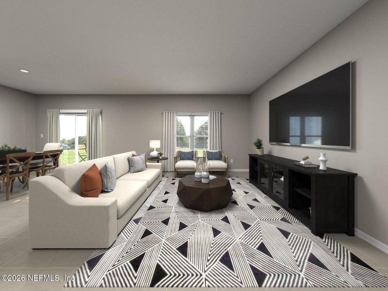 Furnished interior view inside a new home in Lakes at Bella Lago - Signature Series, Green Cove Springs (Image 6).