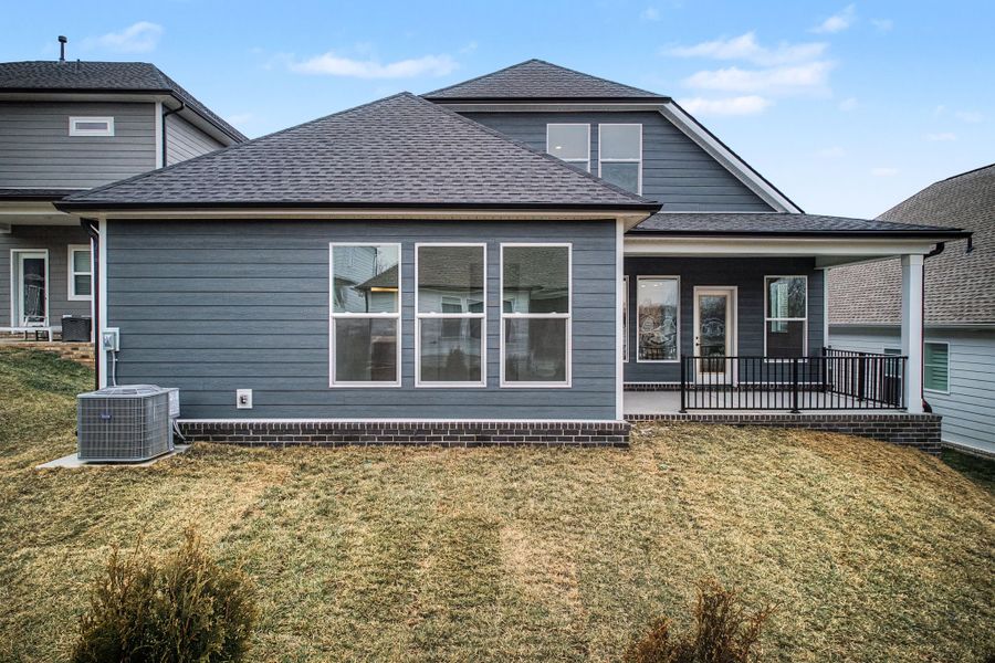 Exterior details and patio area of a home in The Preserve at Five Oaks, Lebanon (Image 25).