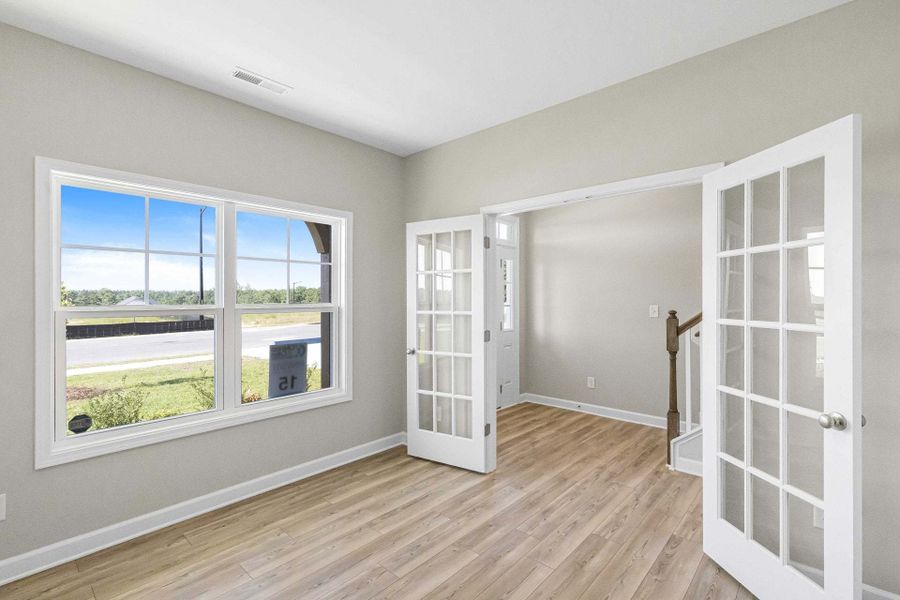 Flex Room with 15-Lite French Doors Option