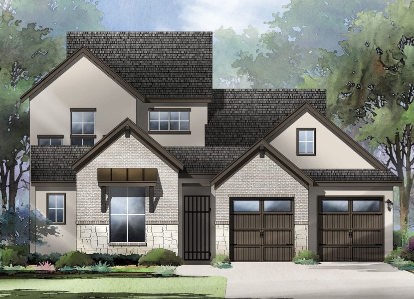 Polperro Floor Plan Elevation B2 in Parmer Ranch Cottages, Georgetown | Sitterle Homes Polperro Floor Plan Elevation B2 in Parmer Ranch Cottages, Georgetown | Sitterle Homes