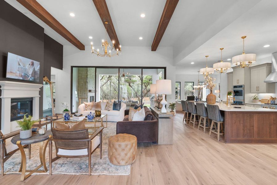 Furnished interior view inside a new home in Enchanted Bluff, Garden Ridge (Image 6). Furnished interior view inside a new home in Enchanted Bluff, Garden Ridge (Image 6).