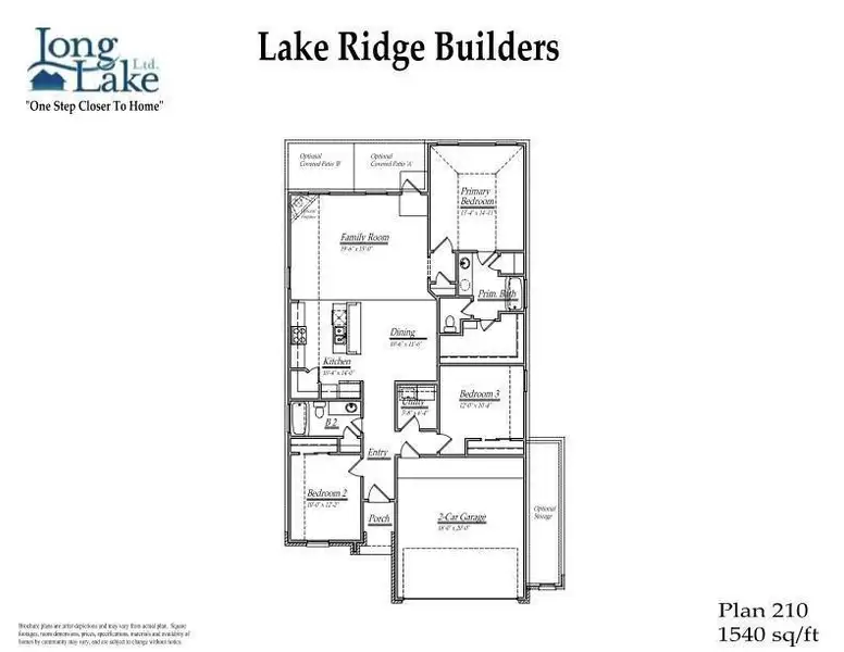 2D floor plan layout of this home in Barton Creek Ranch, Conroe, TX (Image 3).