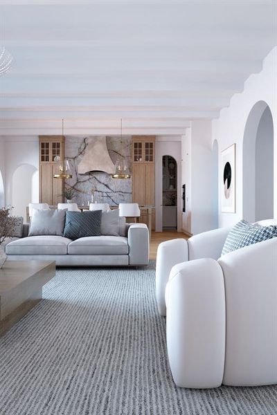 Furnished interior view inside a new home in , Dallas (Image 6).