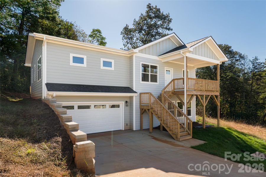 Exterior details and patio area of a home in , Asheville (Image 25).
