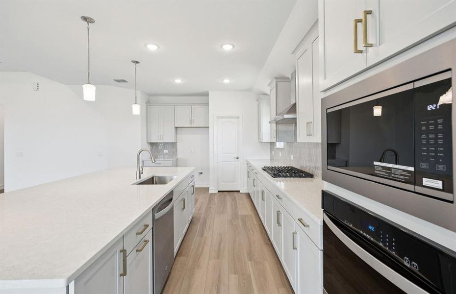 Abundant cabinet space in kitchen