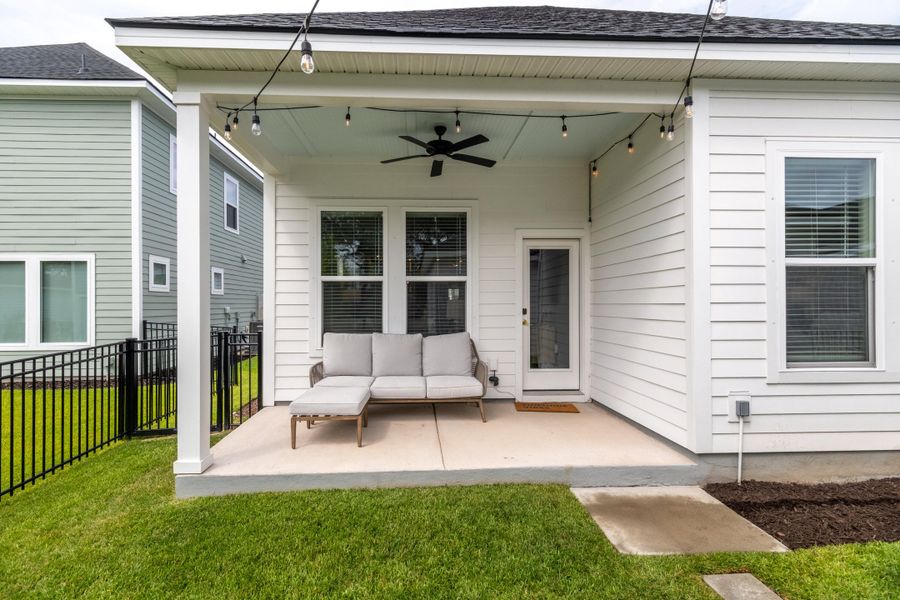 Exterior details and patio area of a home in , Charleston (Image 2). Exterior details and patio area of a home in , Charleston (Image 2).