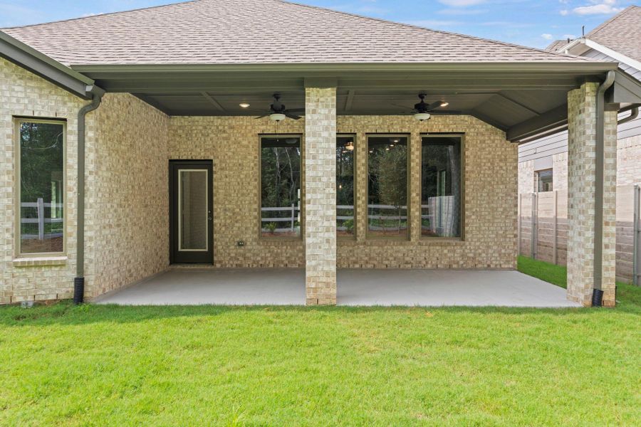 Exterior details and patio area of a home in Two Step Farm, Montgomery (Image 4). Exterior details and patio area of a home in Two Step Farm, Montgomery (Image 4).