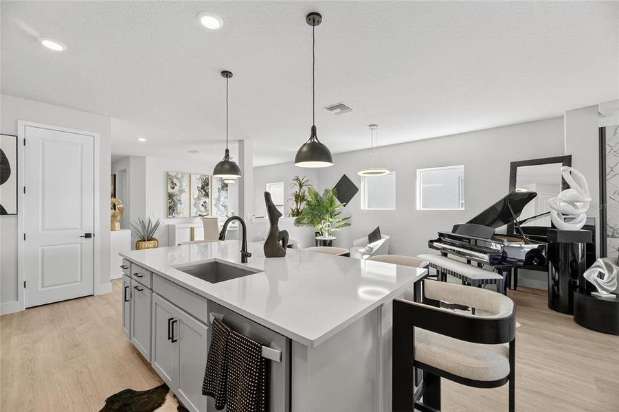 Furnished interior view inside a new home in The Peninsula at Rhodine Lake, Riverview (Image 45).